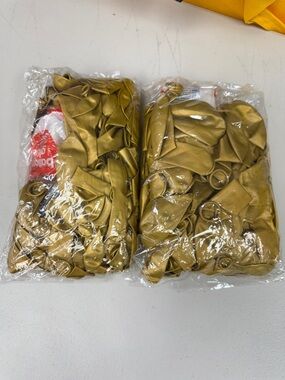 Gold Latex Balloons Packs - 2 packs - multi size Metallic Gold Party Balloons